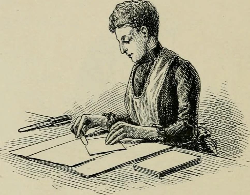 An illustration from A short history of bookbinding and a glossary of styles and terms used in binding, with a brief account of the celebrated binders and patrons of bookbinding from whom the various styles are named, description of leathers, etc, 1895, leaf 29