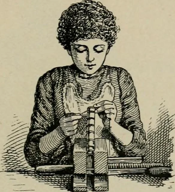 An illustration from A short history of bookbinding and a glossary of styles and terms used in binding, with a brief account of the celebrated binders and patrons of bookbinding from whom the various styles are named, description of leathers, etc, 1895, leaf 30