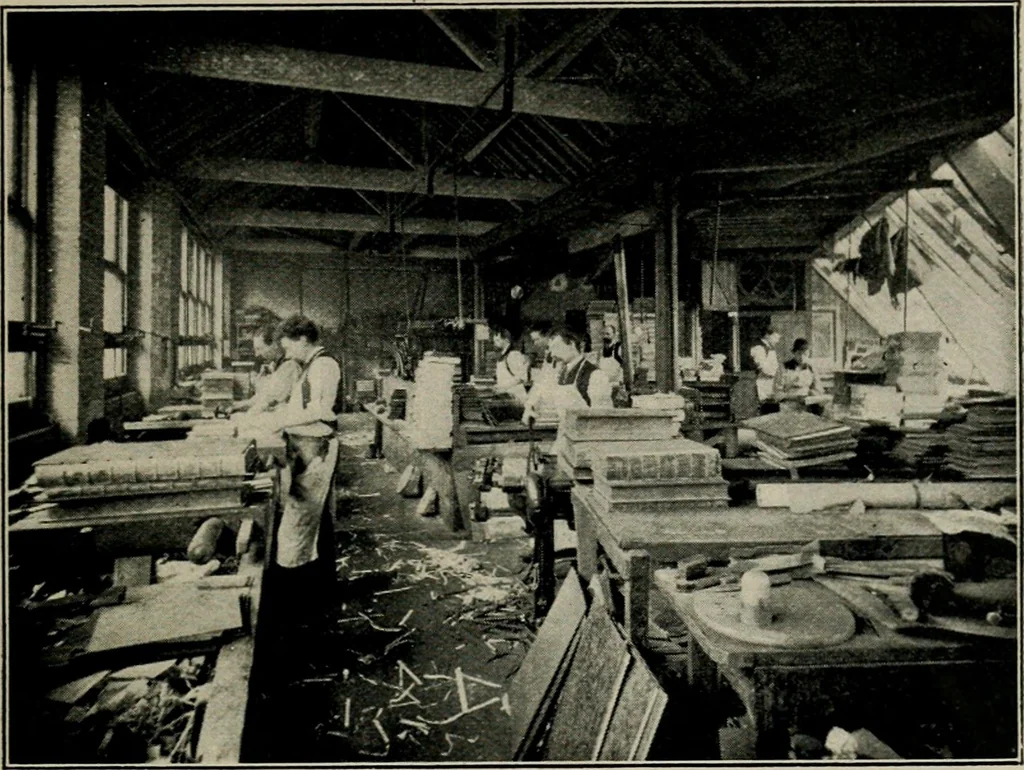 An illustration from A short history of bookbinding and a glossary of styles and terms used in binding, with a brief account of the celebrated binders and patrons of bookbinding from whom the various styles are named, description of leathers, etc, 1895, leaf 40