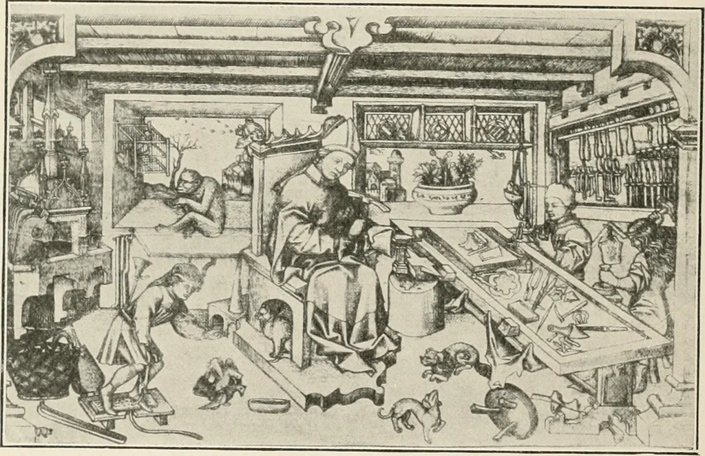 An illustration from A short history of engraving [and] etching : for the use of collectors and students; with full bibliography, classified list and index of engravers, 1908, leaf 53
