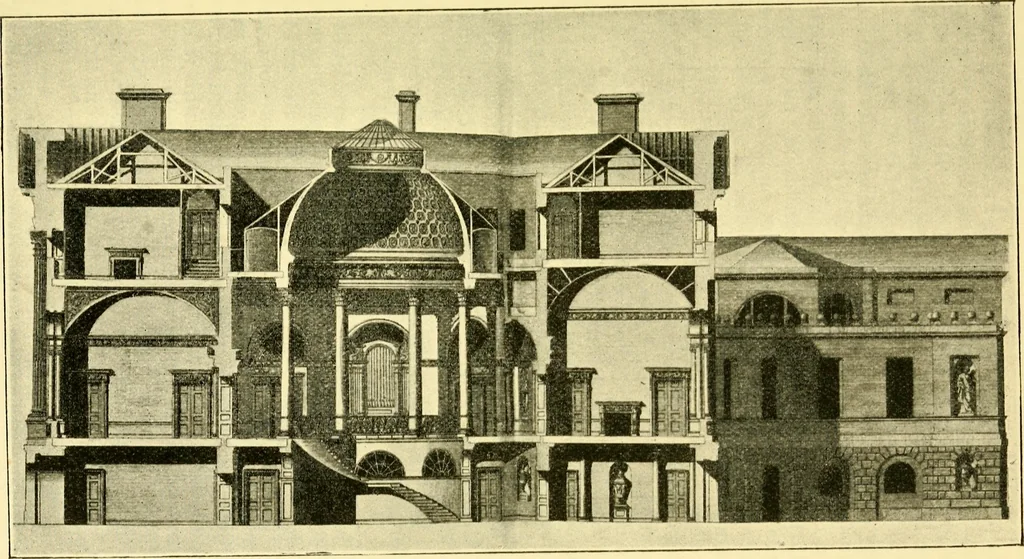 An illustration from A short history of renaissance architecture in England, 1500-1800, 1900, leaf 256