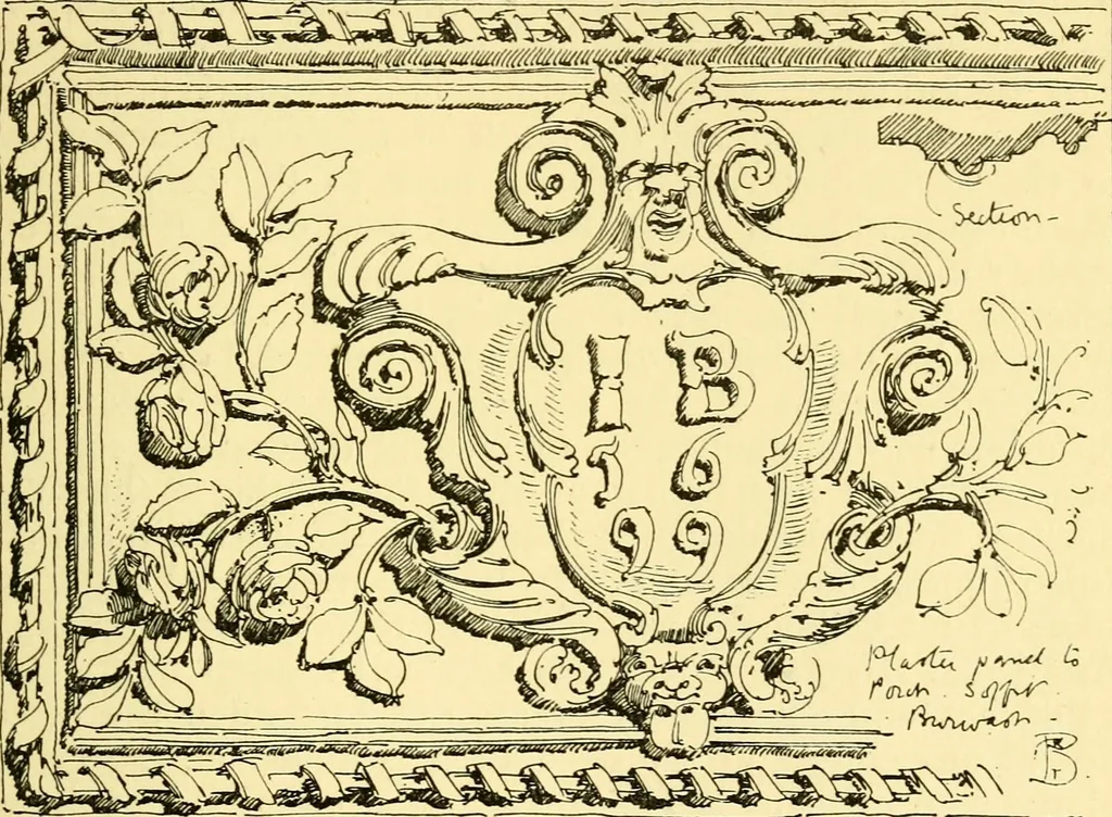An illustration from A short history of renaissance architecture in England, 1500-1800, 1900, leaf 348