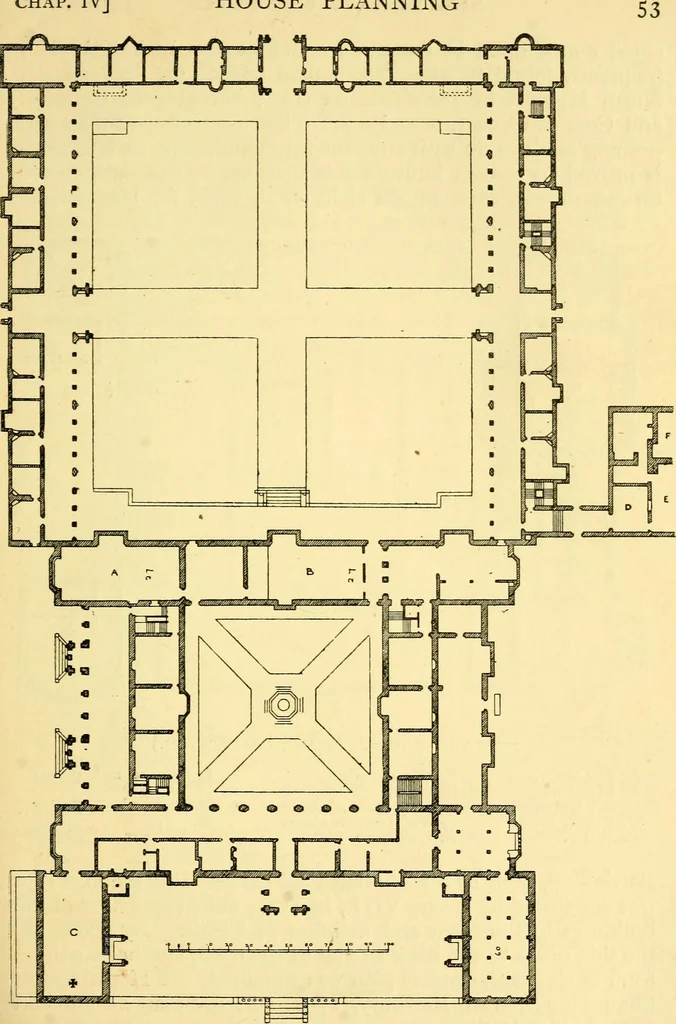 An illustration from A short history of renaissance architecture in England, 1500-1800, 1900, leaf 76