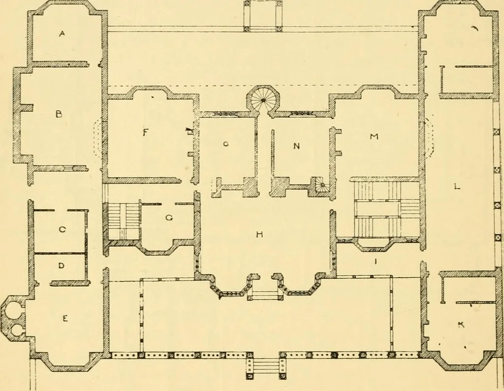 An illustration from A short history of renaissance architecture in England, 1500-1800, 1900, leaf 77