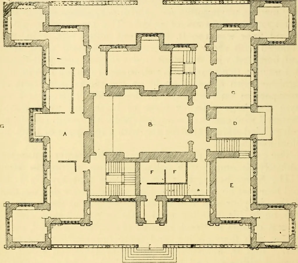 An illustration from A short history of renaissance architecture in England, 1500-1800, 1900, leaf 87