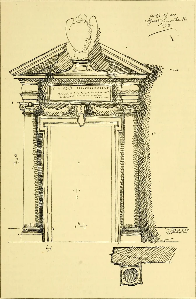 An illustration from A short history of renaissance architecture in England, 1500-1800, 1900, leaf 96