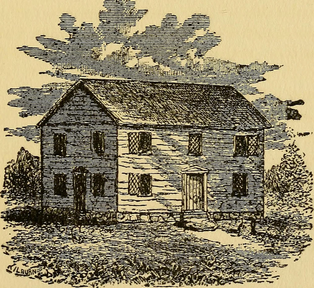 An illustration from A short history of the Salem village witchcraft trials : illustrated by a verbatim report of the trial of Mrs. Elizabeth Howe, 1911, leaf 22