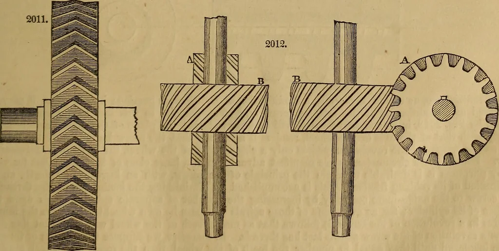 An illustration from A short treatise on the designing and construction of gearing and mill-work. Accompanied by an explanation of the construction and use of the odontograph of Prof. Willis .., 1873, leaf 20