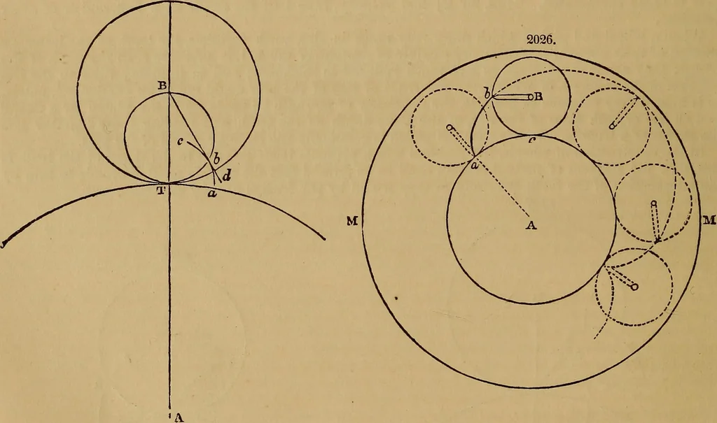 An illustration from A short treatise on the designing and construction of gearing and mill-work. Accompanied by an explanation of the construction and use of the odontograph of Prof. Willis .., 1873, leaf 35