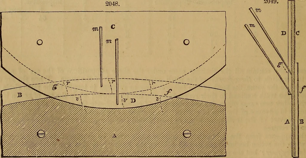 An illustration from A short treatise on the designing and construction of gearing and mill-work. Accompanied by an explanation of the construction and use of the odontograph of Prof. Willis .., 1873, leaf 45