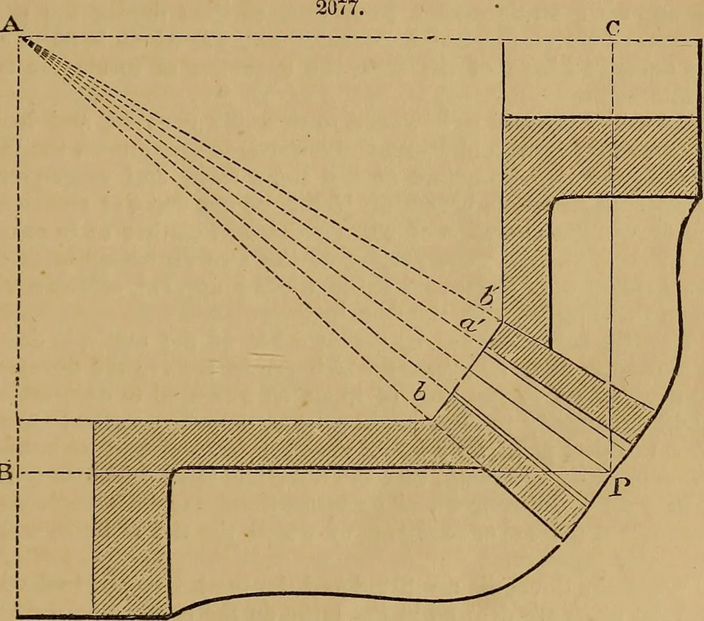 An illustration from A short treatise on the designing and construction of gearing and mill-work. Accompanied by an explanation of the construction and use of the odontograph of Prof. Willis .., 1873, leaf 66