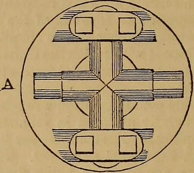 An illustration from A short treatise on the designing and construction of gearing and mill-work. Accompanied by an explanation of the construction and use of the odontograph of Prof. Willis .., 1873, leaf 79