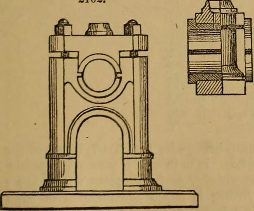An illustration from A short treatise on the designing and construction of gearing and mill-work. Accompanied by an explanation of the construction and use of the odontograph of Prof. Willis .., 1873, leaf 82