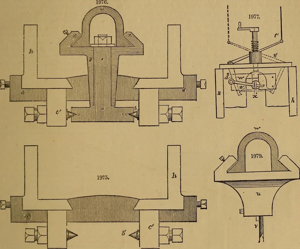 An illustration from A short treatise on the designing and construction of gearing and mill-work. Accompanied by an explanation of the construction and use of the odontograph of Prof. Willis .., 1873, leaf 92
