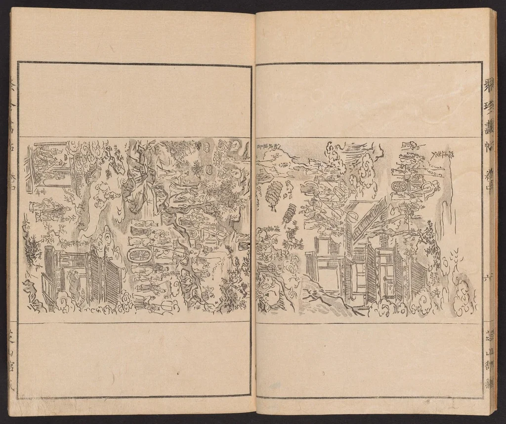An illustration from Shūchin gajō, 1803, leaf 9