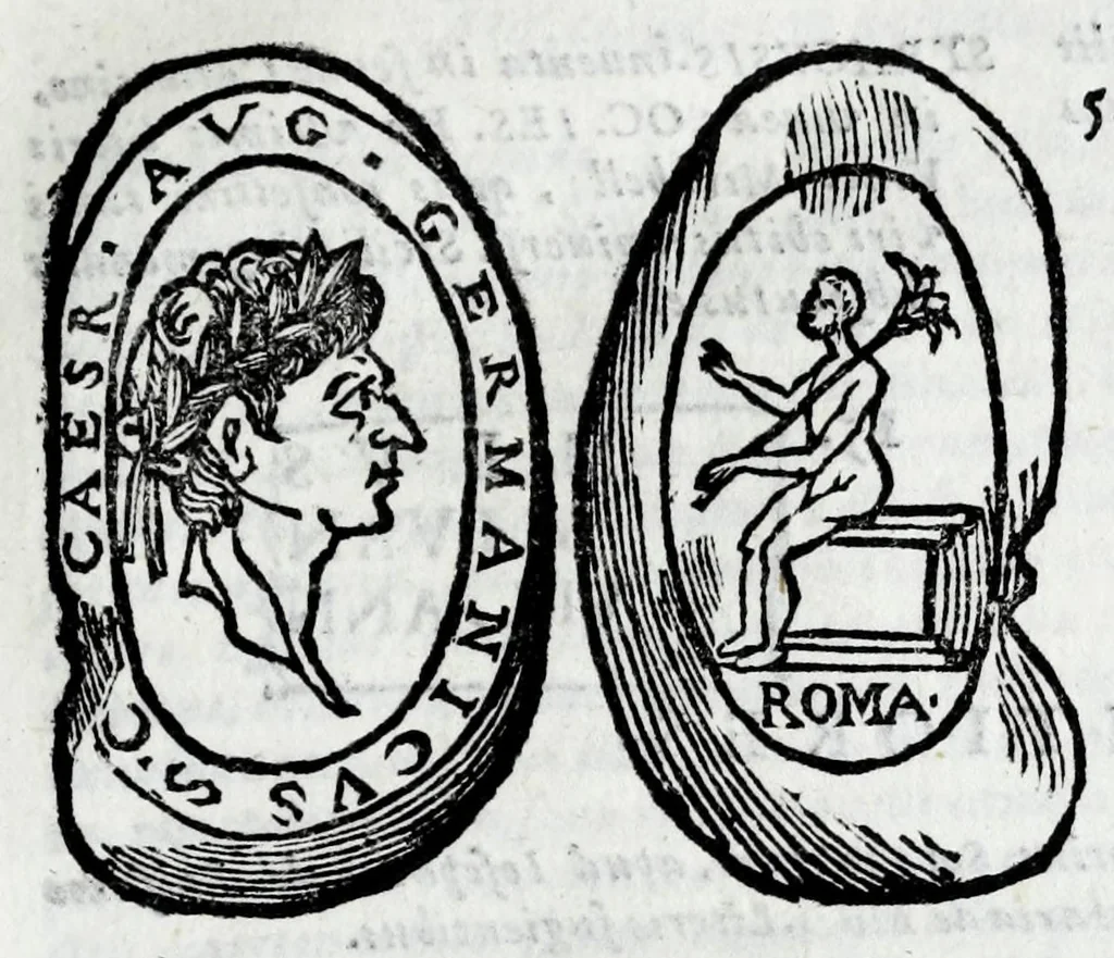An illustration from Siciliae antiqvae tabvlae littorales latvs orientale Messana : in summo templo tutelae D. Mariae dicato prope sacrarium, iuxta secundum intercolumnium in lapide Granito-Siculo columella bicubitalis aquam lustralem sustinens, 1625, leaf 117