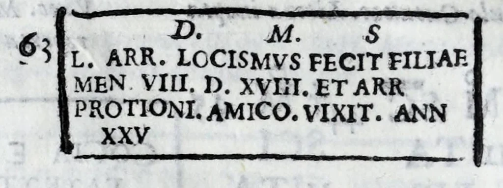 An illustration from Siciliae antiqvae tabvlae littorales latvs orientale Messana : in summo templo tutelae D. Mariae dicato prope sacrarium, iuxta secundum intercolumnium in lapide Granito-Siculo columella bicubitalis aquam lustralem sustinens, 1625, leaf 18