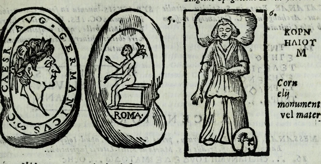 An illustration from Siciliae, obiacentium insular[um], et Bruttiorum antiquae tabulae, cvm animaduersionib[us] Georgii Gualtheri, 1624, leaf 111