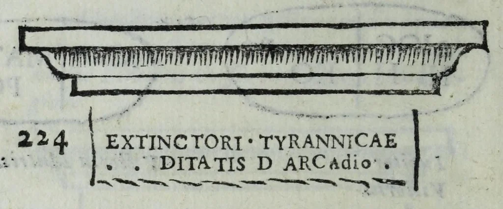 An illustration from Siciliae, obiacentium insular[um], et Bruttiorum antiquae tabulae, cvm animaduersionib[us] Georgii Gualtheri, 1624, leaf 50
