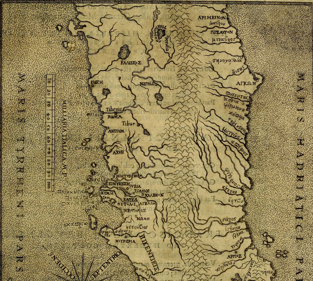 An illustration from Sicilia et Magna Graecia, sive, Historiae vrbivm et popvlorvm Graeciae ex antiqvis nomismatibvs liber primus[-secundus], 1644, leaf 50