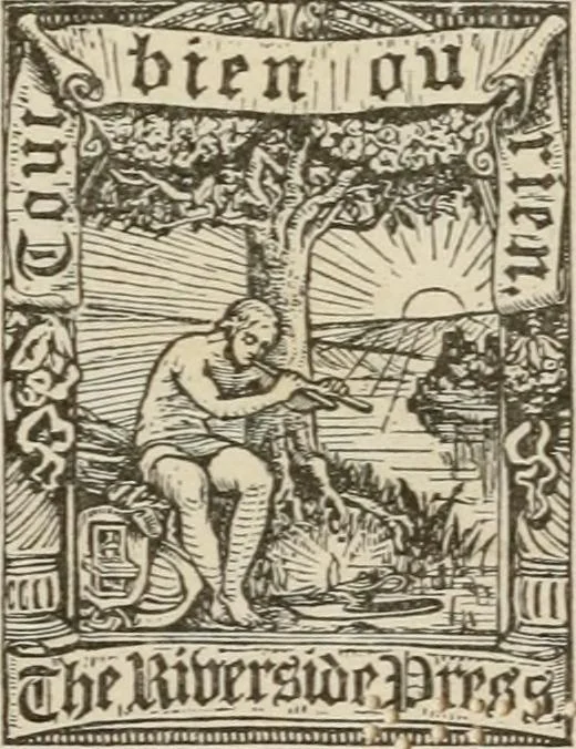 An illustration from Side glimpses from the colonial meeting-house, 1894, leaf 6