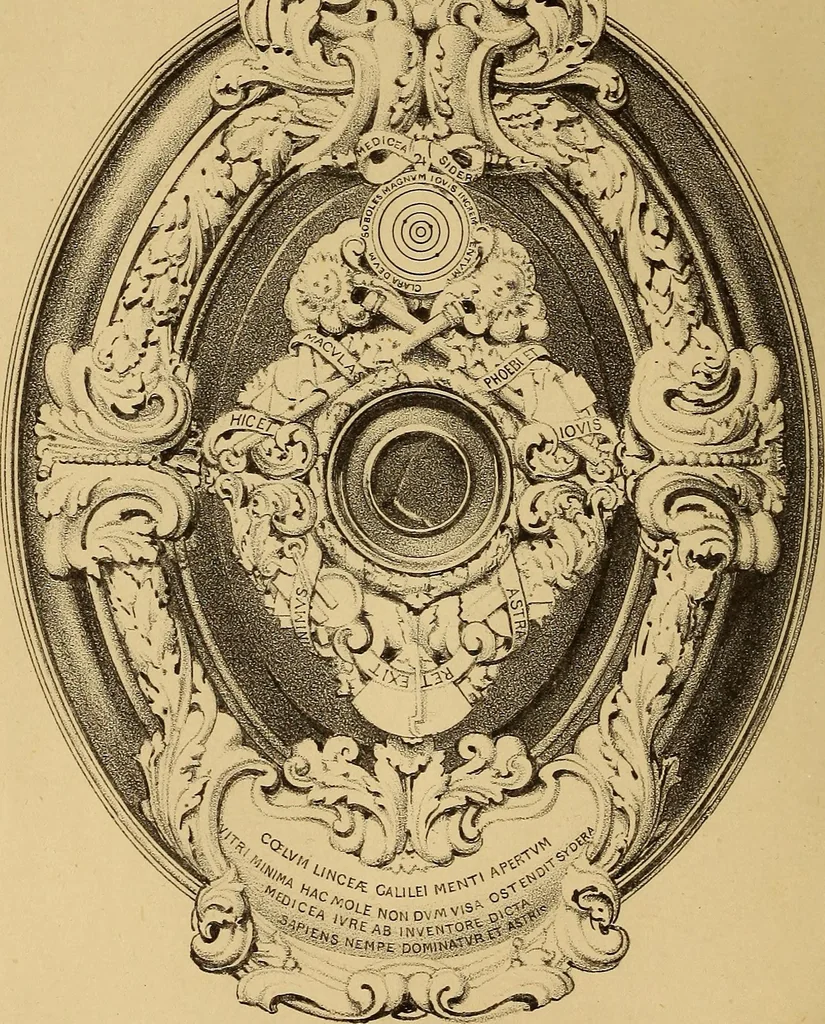 An illustration from The sidereal messenger of Galileo Galilei and a part of the preface to Kepler's Dioptrics containing the original account of Galileo's astronomical discoveries, 1880, leaf 7