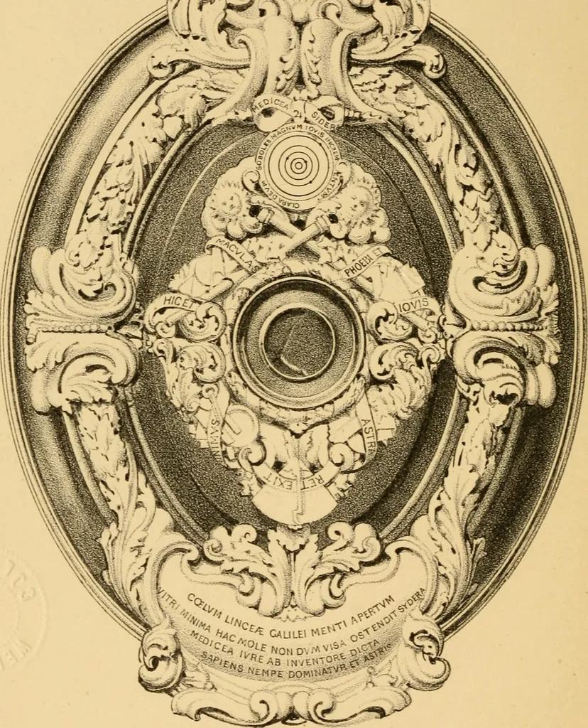 An illustration from The sidereal messenger of Galileo Galilei : and a part of the preface to Kepler's Dioptrics containing the original account of Galileo's astronomical discoveries, 1880, leaf 7