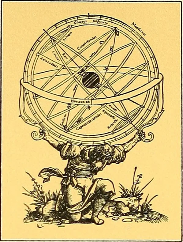 An illustration from Sidereus nuncius : magna, longeque admirabilia spectacula pandens, suspiciendaque proponens vnicuique, praesertim verò philosophis, atq[ue] astronomis, quae à Galileo Galileo ... perspicilli nuper à se reperti beneficio sunt obseruata in lunae facie, fixis innumeris, lacteo circulo, stellis nebulosis, apprime verò in quatuor planetis circa Iouis stellam disparibus interuallis, atque periodis, celeritate mirabili circumuolutis; quos, nemini in hanc vsque diem cognitos, nouissimè author depraehendit primus; atque Medicea sidera nuncupandos decreuit, 1610, leaf 1