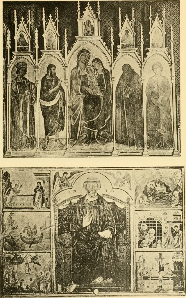 An illustration from Sienesische Meister des Trecento in der Gemäldegalerie zu Siena, 1907, leaf 102
