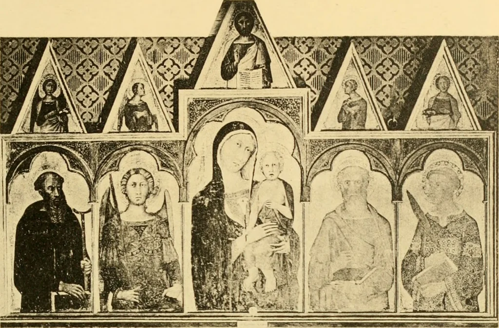 An illustration from Sienesische Meister des Trecento in der Gemäldegalerie zu Siena, 1907, leaf 110