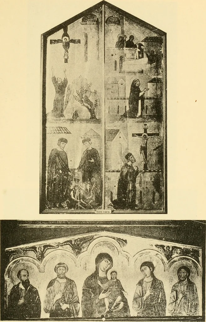 An illustration from Sienesische Meister des Trecento in der Gemäldegalerie zu Siena, 1907, leaf 68