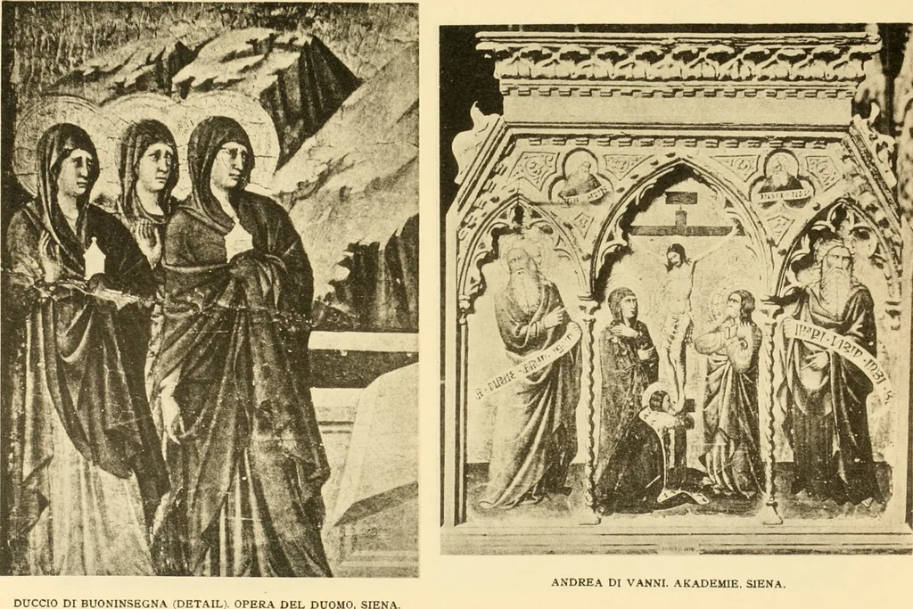 An illustration from Sienesische Meister des Trecento in der Gemäldegalerie zu Siena, 1907, leaf 76