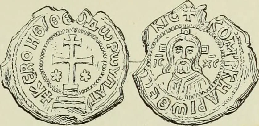 An illustration from Sigillographie de l'Empire byzantin, 1884, leaf 116