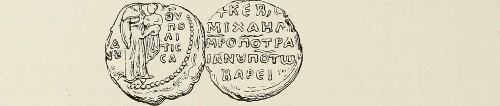 An illustration from Sigillographie de l'Empire byzantin, 1884, leaf 129