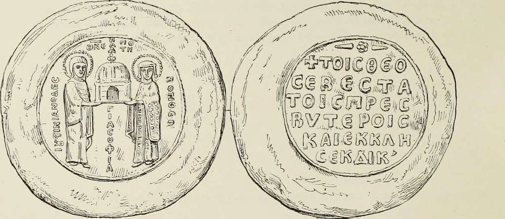 An illustration from Sigillographie de l'Empire byzantin, 1884, leaf 141