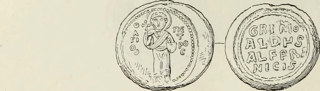 An illustration from Sigillographie de l'Empire byzantin, 1884, leaf 241