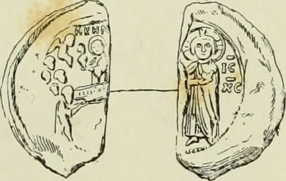 An illustration from Sigillographie de l'Empire byzantin, 1884, leaf 36