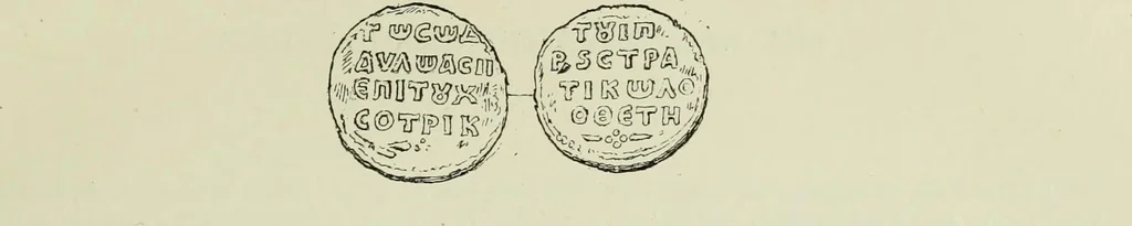 An illustration from Sigillographie de l'Empire byzantin, 1884, leaf 364