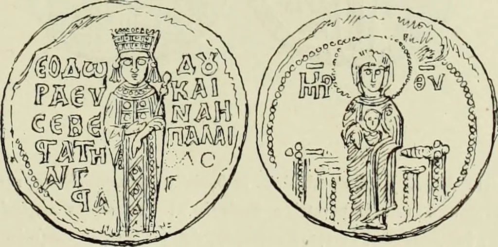 An illustration from Sigillographie de l'Empire byzantin, 1884, leaf 432