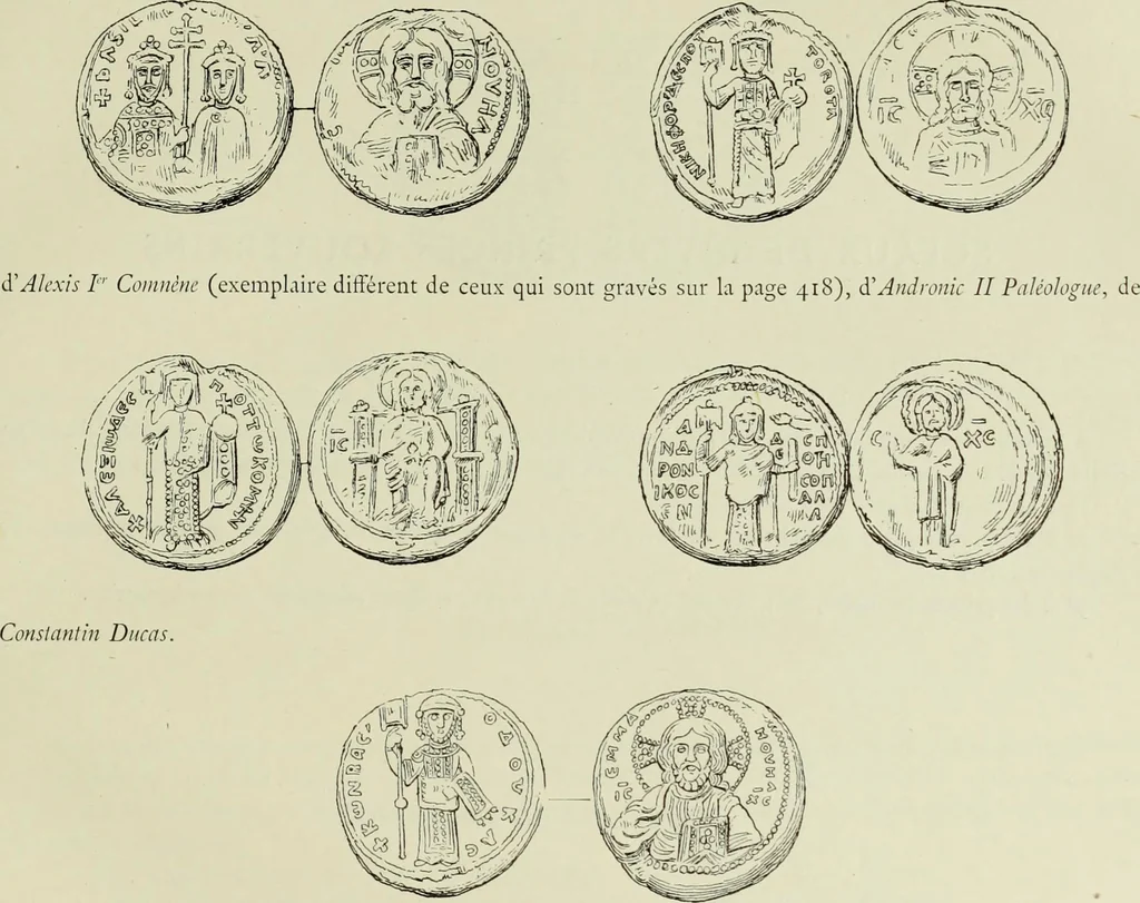 An illustration from Sigillographie de l'Empire byzantin, 1884, leaf 434