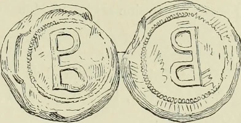 An illustration from Sigillographie de l'Empire byzantin, 1884, leaf 434