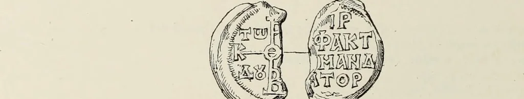 An illustration from Sigillographie de l'Empire byzantin, 1884, leaf 547