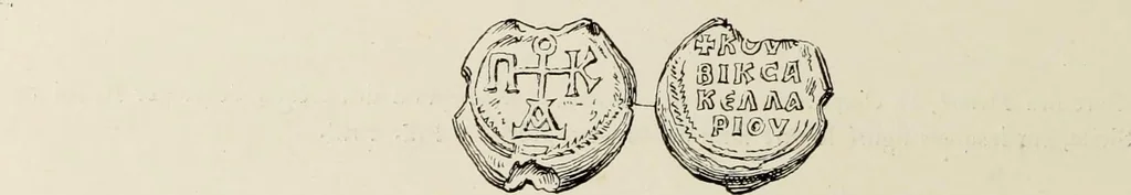 An illustration from Sigillographie de l'Empire byzantin, 1884, leaf 591