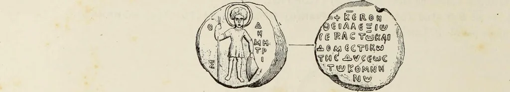 An illustration from Sigillographie de l'Empire byzantin, 1884, leaf 651