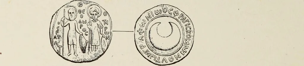 An illustration from Sigillographie de l'Empire byzantin, 1884, leaf 653