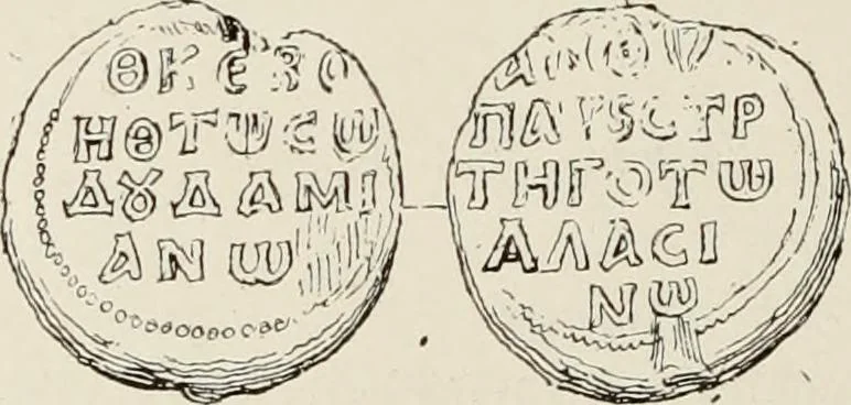 An illustration from Sigillographie de l'Empire byzantin, 1884, leaf 661