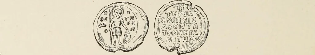 An illustration from Sigillographie de l'Empire byzantin, 1884, leaf 703