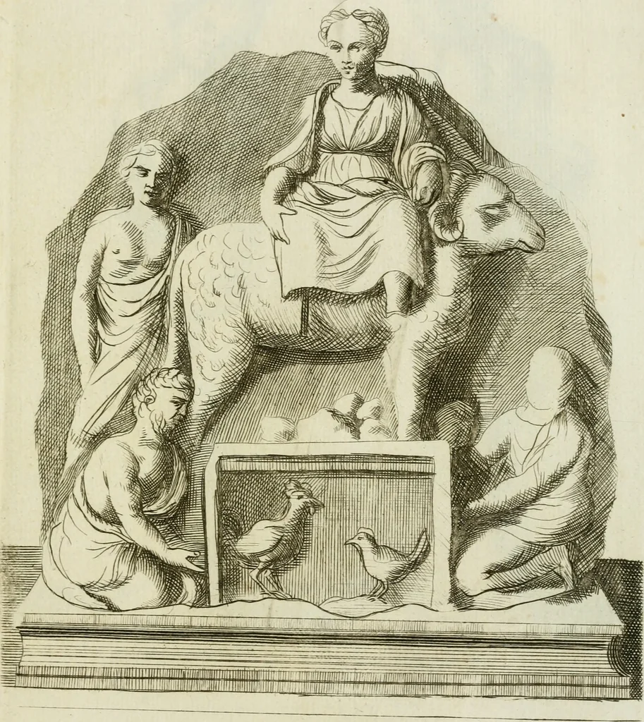 An illustration from Signa antiqua e museo Jacobi de Wilde : veterum poetarum carminibus illustrata et per Mariam filiam aeri inscripta, 1700, leaf 106