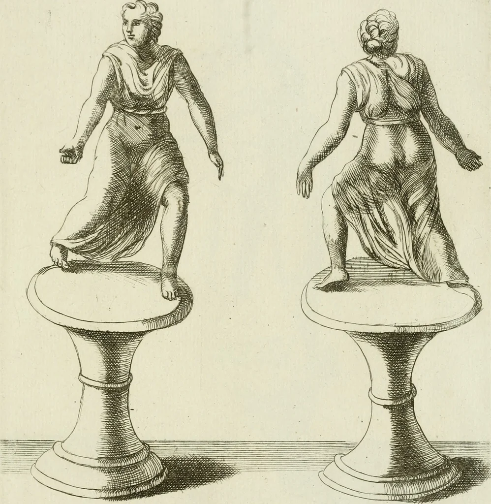 An illustration from Signa antiqua e museo Jacobi de Wilde : veterum poetarum carminibus illustrata et per Mariam filiam aeri inscripta, 1700, leaf 120
