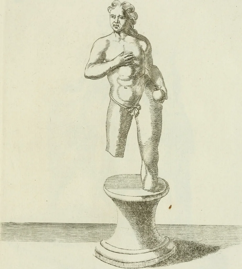 An illustration from Signa antiqua e museo Jacobi de Wilde : veterum poetarum carminibus illustrata et per Mariam filiam aeri inscripta, 1700, leaf 122
